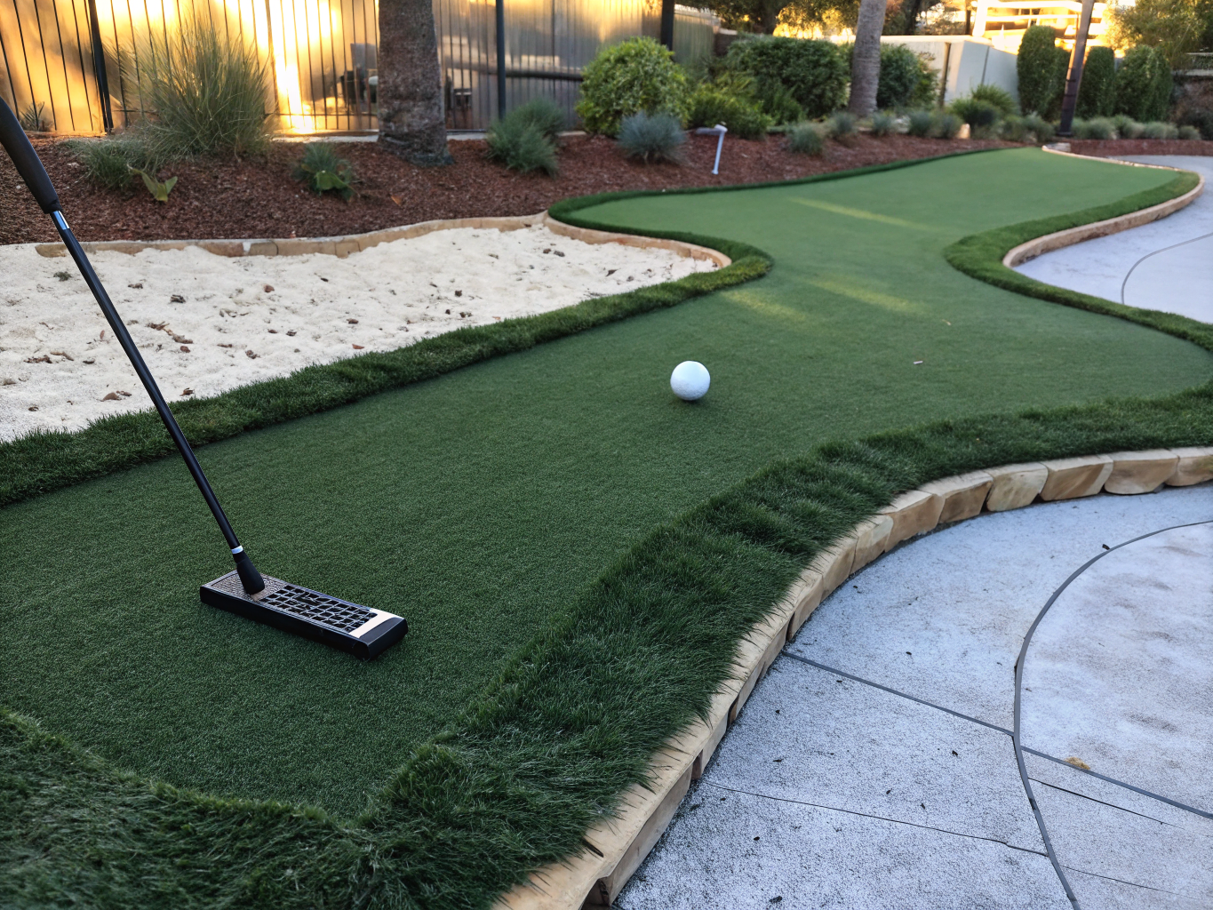 Large Estate Golf Practice Complex with multiple flags and target zones in McKinney, TX