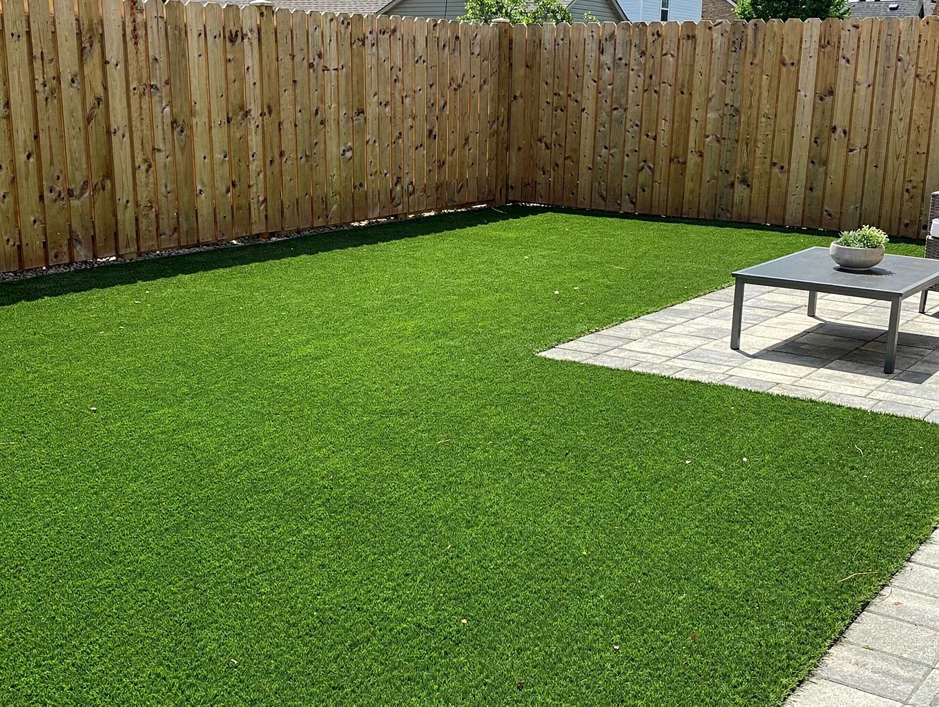 Zero-maintenance front yard artificial grass installation in Murphy TX
