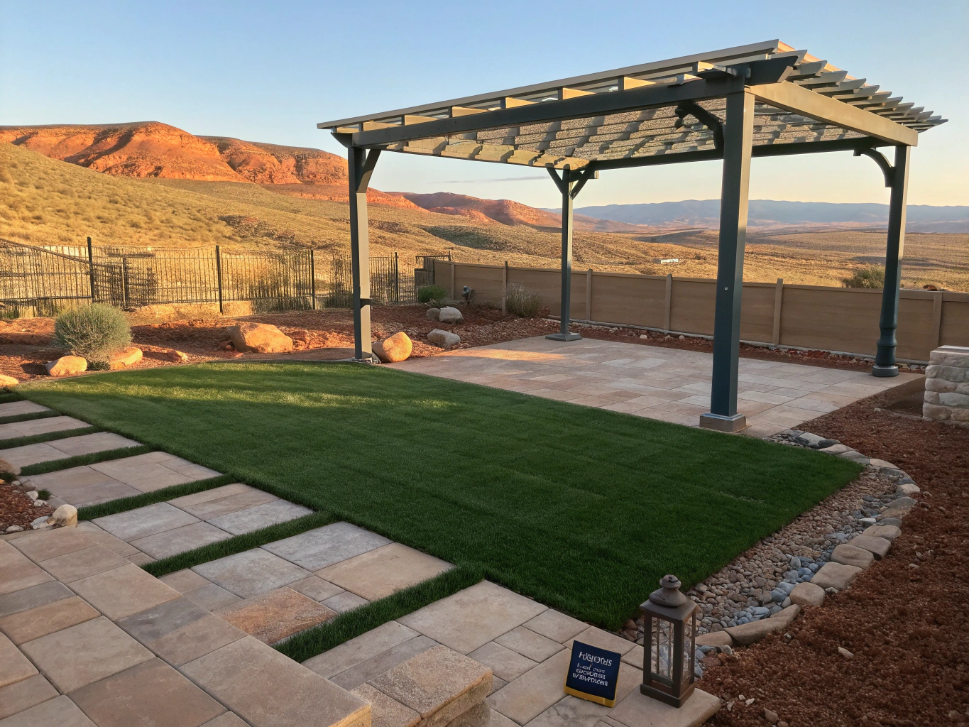 Shaded residential courtyard turf system installation in Allen TX